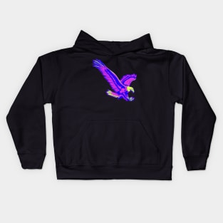 Neon Eagle Diving Kids Hoodie